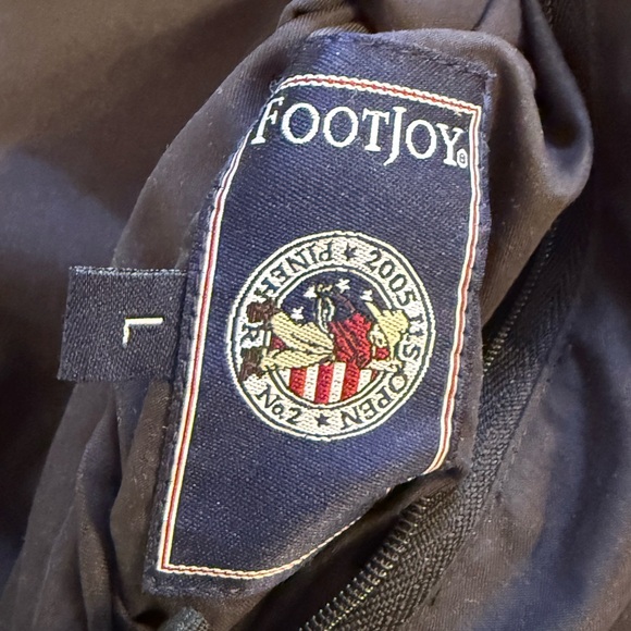 Footjoy US Open Windbreaker Black Golf Pinehurst 2005 Pullover Jacket Large L - Picture 8 of 9